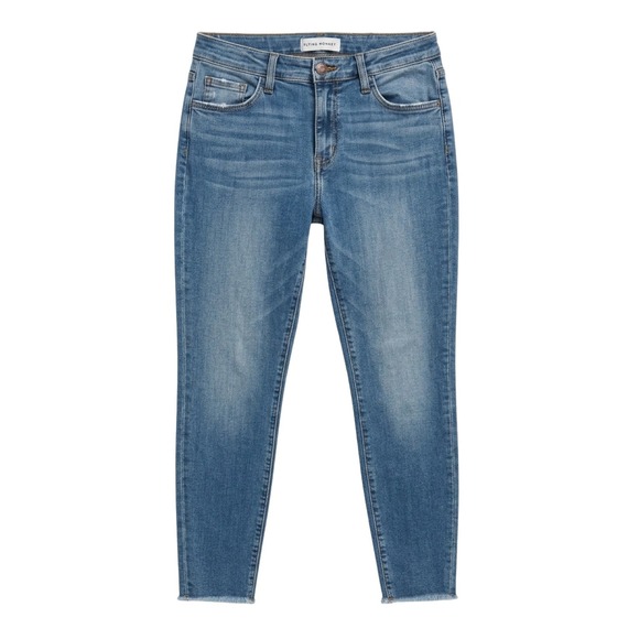 Flying Monkey Denim - Flying Monkey High Rise Distressed Skinny Jeans Blue Raw Hem Y3043 Size 29‎